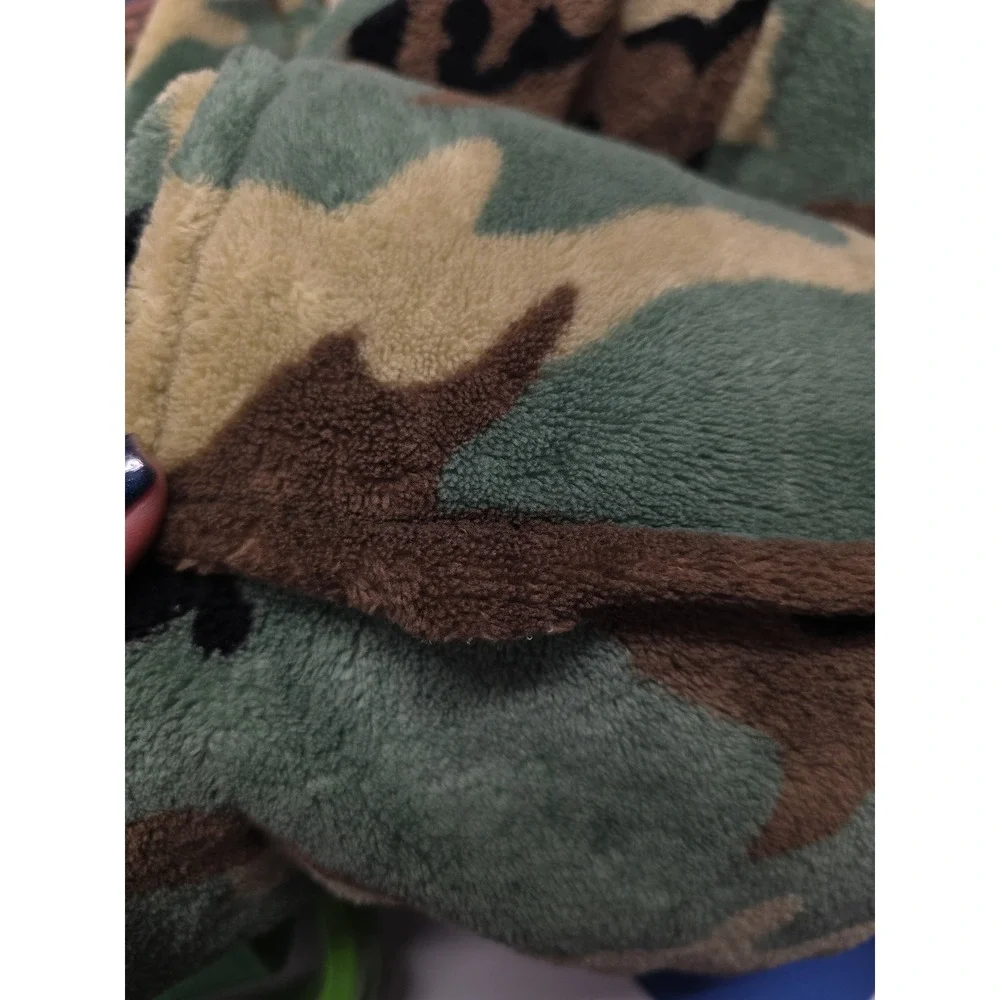 Alexander Del Rossa Fleece One Piece PJ Mens‎ Medium Camo Grunge Minimalist